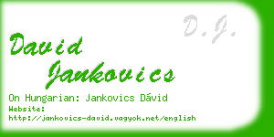 david jankovics business card